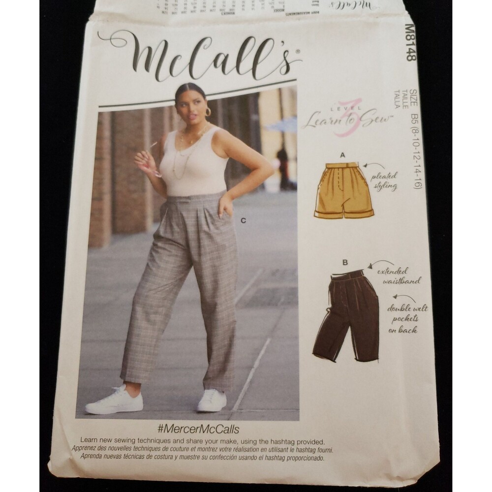 Misses/Women's Pants, Level 3 Learn to Sew, Sewing Pattern McCall's M8148 Mercer